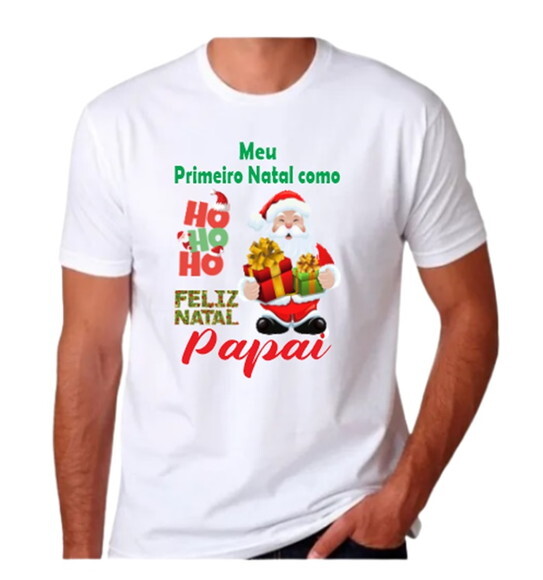 24camiseta Meu Primeiro Natal Como Papai