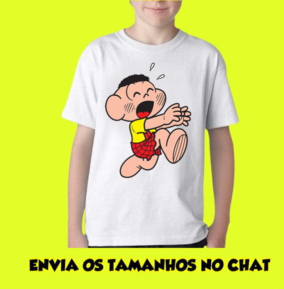 3 Camiseta Infantil Cascao Promoção