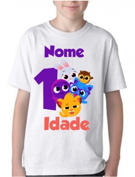 5 Camisa Infantil Bolofofos Fazemos Kit Familiar