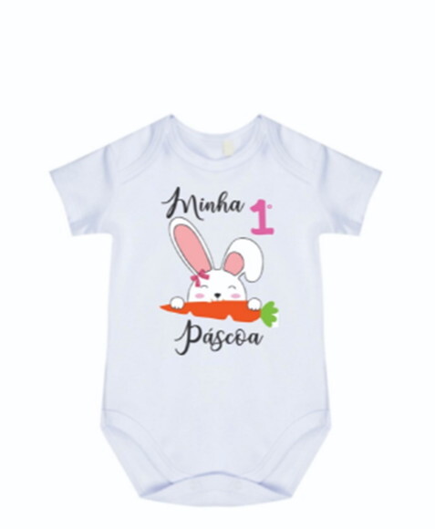 BODY PARA BEBÊ MINHA PRIMEIRA PASCOA