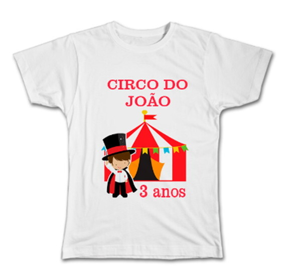 Camisa Camiseta Infantil Tema Circo