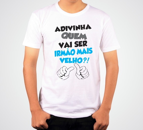Camisa Infantil Adivinha Que Vai Ser Irmão Mais Velho