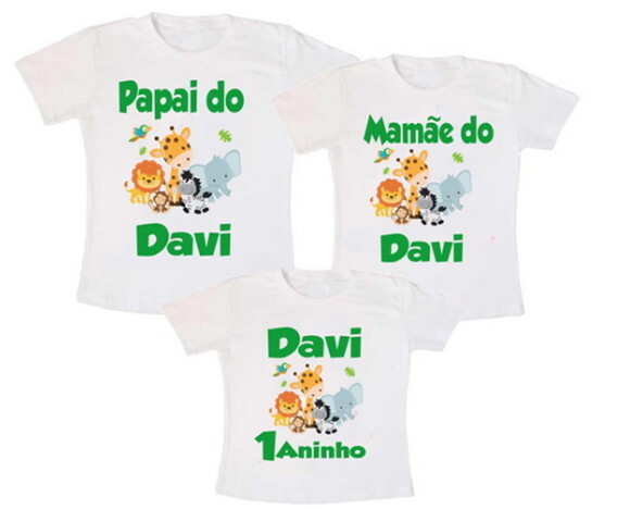 Camiseta Aniversário Safári Baby