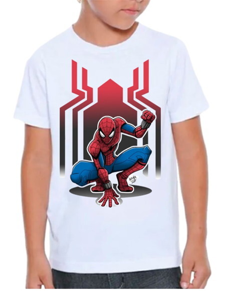 Camiseta Aniversario Tema Homem Aranha
