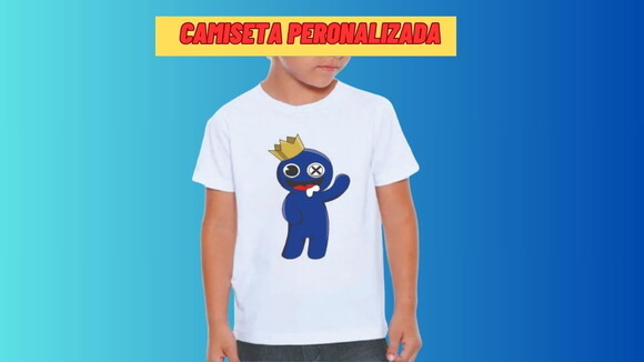 Camiseta Azul Babão Blue Colocamos Nome