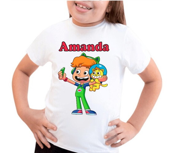 Camiseta Basica Infantil Fazemos Todos os Temas para Festas