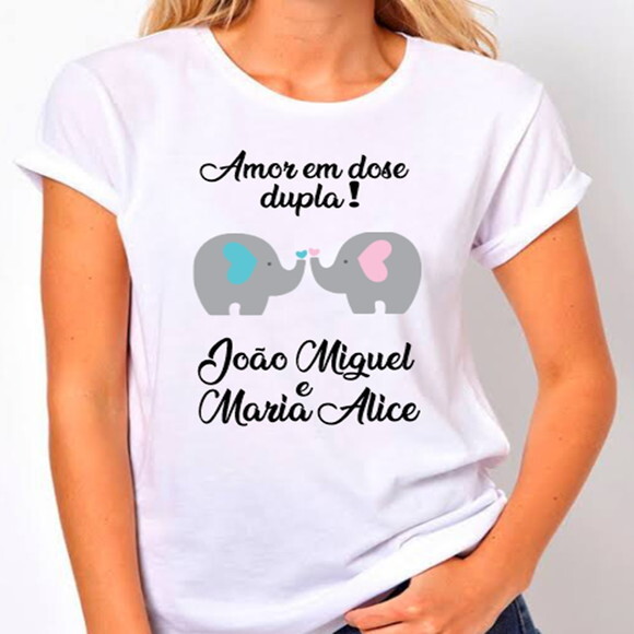 Camiseta Chá Revelação De Gemeos