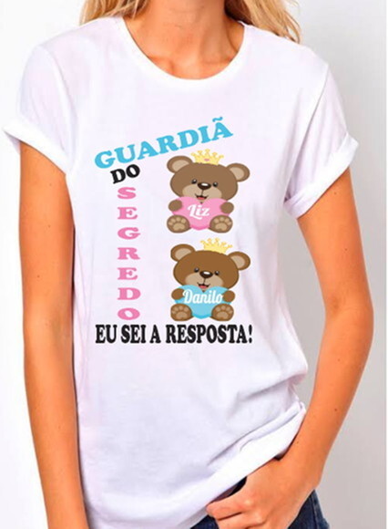 Camiseta Cha Revelação Guardiã do Segredo