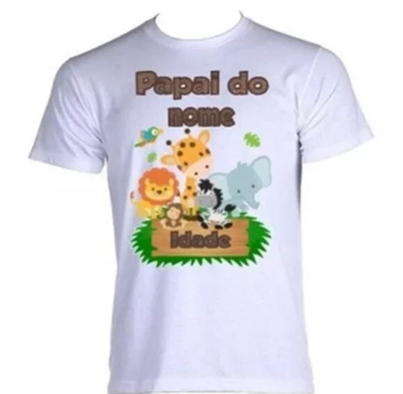 CAMISETA CUSTOMIZADA TEMA SAFARI
