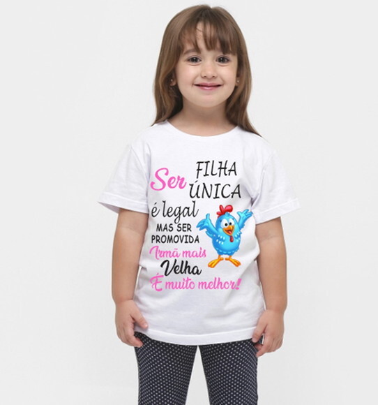 camiseta galinha pintadinha promovida irmã mais velha
