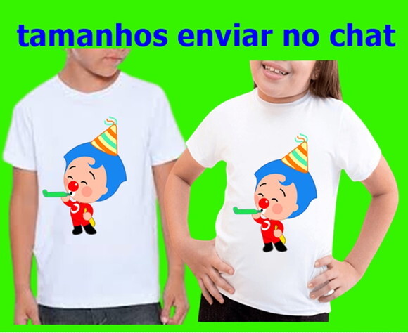 Camiseta Infantil Aniversario Palhaço Plim Plim