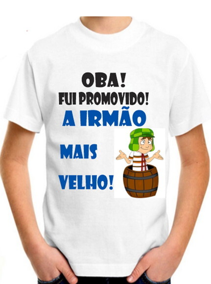 Camiseta Infantil Chaves Fui Promovido Irmao Mais Velho
