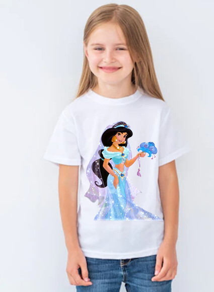Camiseta Infantil De Tema Princesa Da Disney