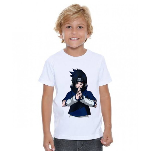 Camiseta Infantil Do Desenho Do Naruto