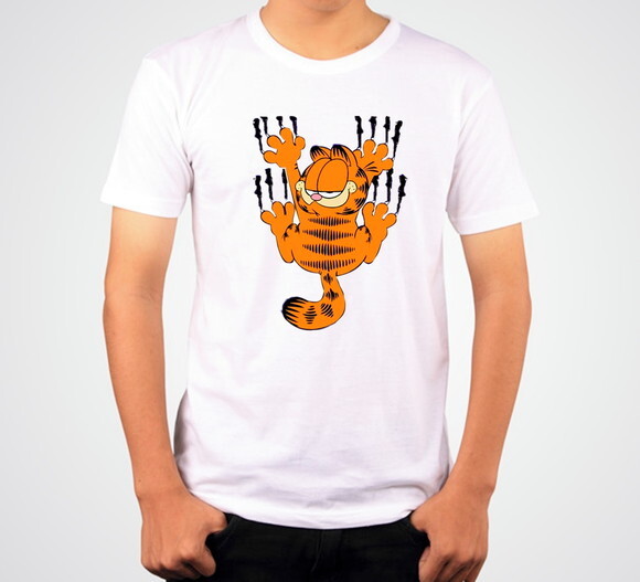 Camiseta Infantil Garfield Colocamos Nome e Idade