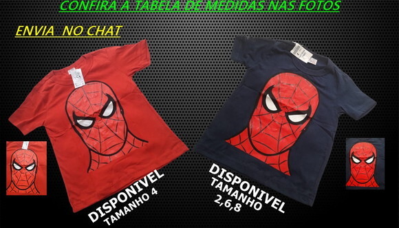 Camiseta Infantil Homem Aranha