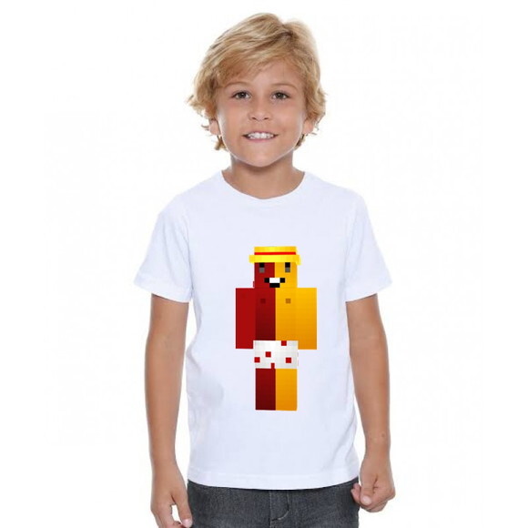 Camiseta Infantil Geleia Minecraft