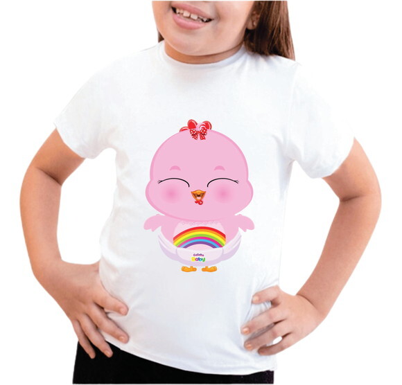 Camiseta Infantil Menina Galinha Baby