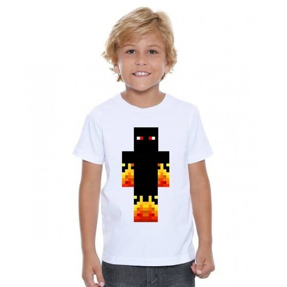 Camiseta Infantil Minecraft Athos
