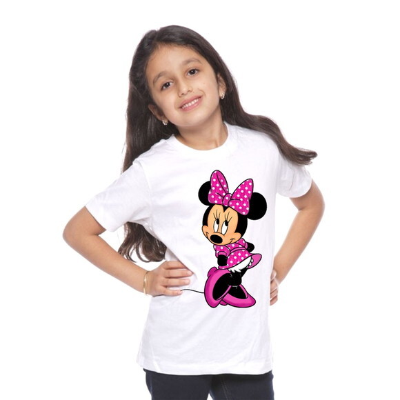 Camiseta Infantil Minnie Rosa