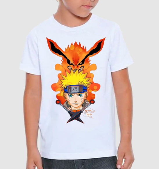 Camiseta Infantil Naruto Raposa