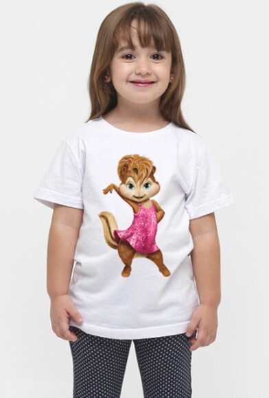 Camiseta Infantil Para Menina Esquiletes