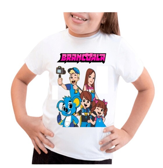 Camiseta Infantil para Meninas Familia Brancoala Promoção