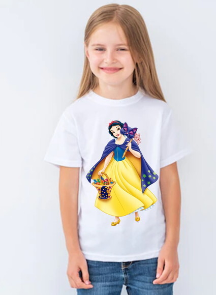 Camiseta Infantil Para Meninas Princesa Da Disney