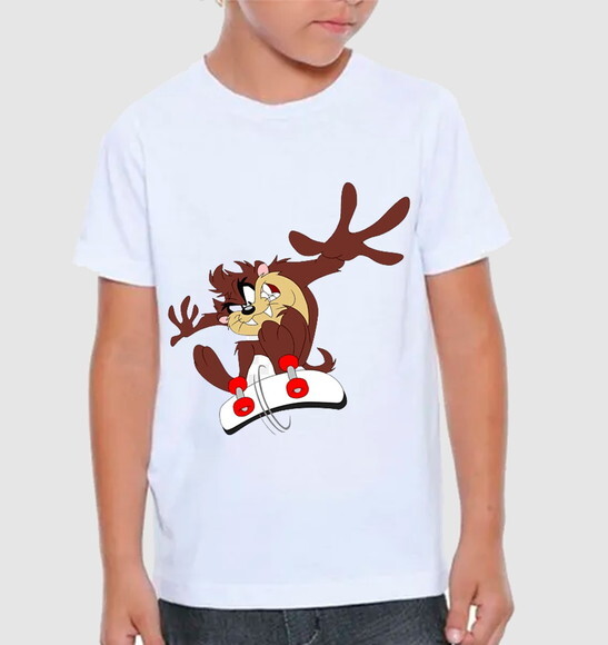 Camiseta Infantil para Menino Tema Taz Mania