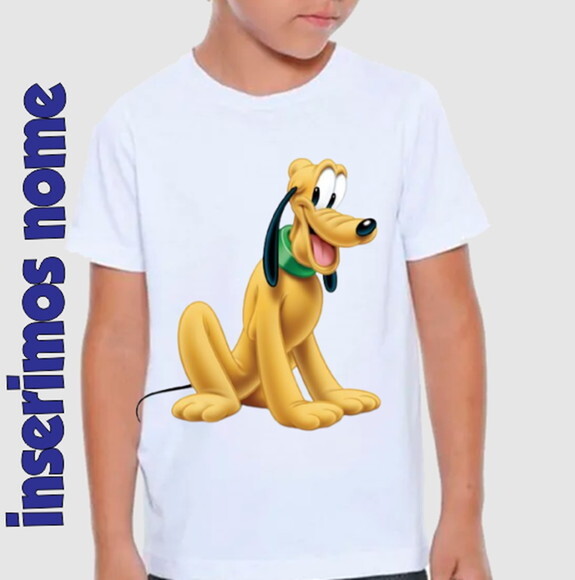 Camiseta Infantil Plutos Inserimos Nome da Criança