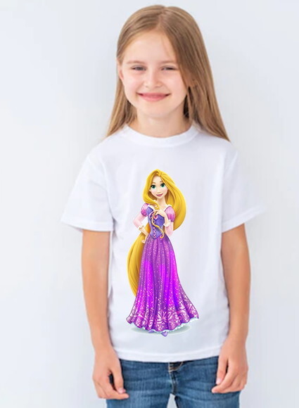 Camiseta Infantil Princesa Rapunzel