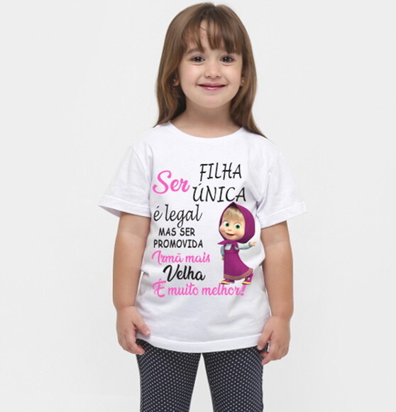 Camiseta Infantil Promovida Irmã Mais Velha Envio Rapido