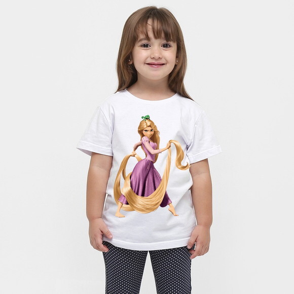 Camiseta Infantil Rapunzel
