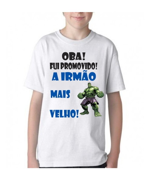 Camiseta Infantil Promovido Irmão Nais Velho