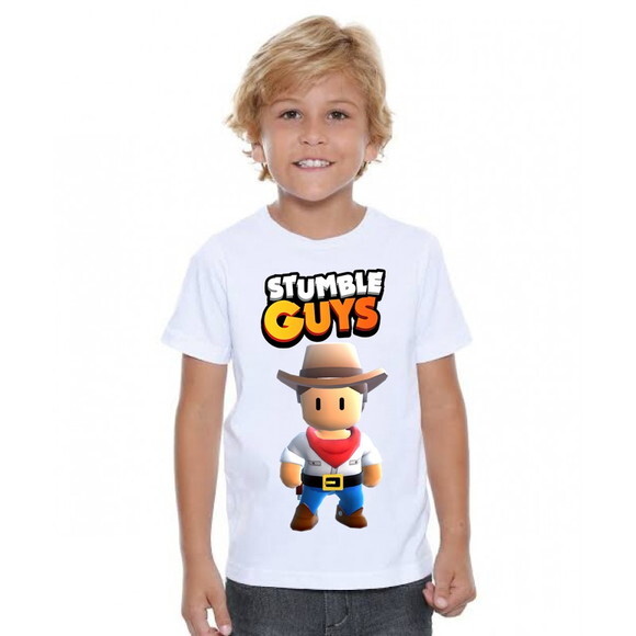 Camiseta Infantil Stumble Guys Cowboy