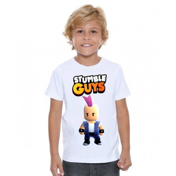 Camiseta Infantil Stumble Guys Roqueiro