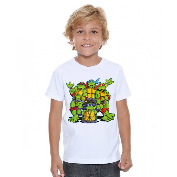Camiseta Infantil Tartaruga Ninja Promoçao Excelente Tecido