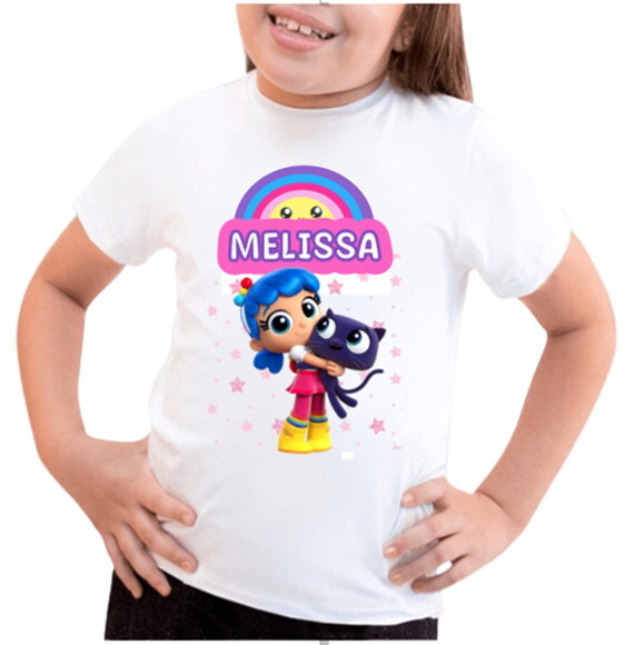 Camiseta Infantil Vera e o Reino do Arco Iris
