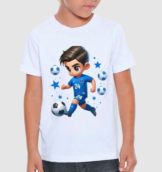 Camiseta Infantl para Aniversario Tema Futebol