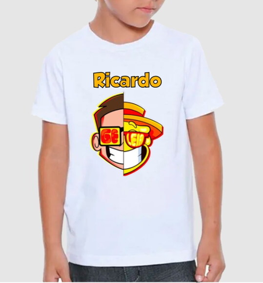 Camiseta Masculina Infantil Geleia Inserimos Nome da Criança