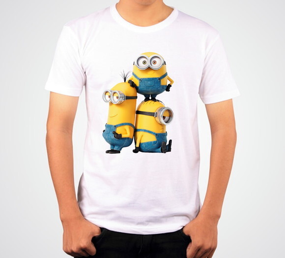 Camiseta Minions Inserimos Nome da Criança e Idade