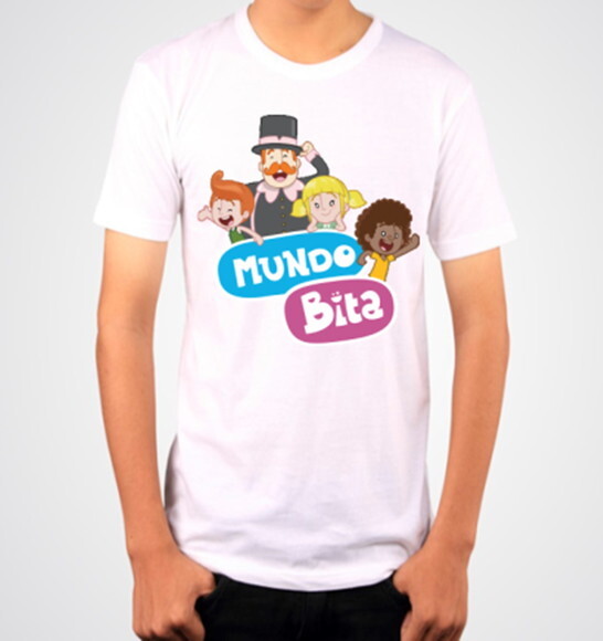 CAMISETA MUNDO BITA COLOCAMOS NOME E IDADE