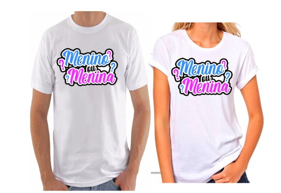 camiseta para chá revelação papai e mamãe