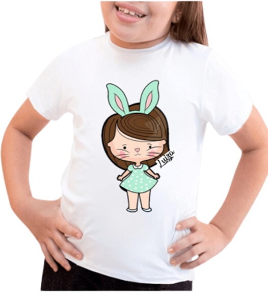 Camiseta para Meninas Feliz Pascoa