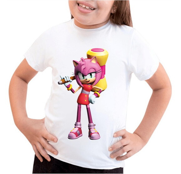 Camiseta para Meninas Tema Sonic