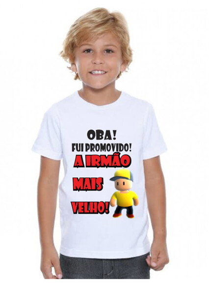 Camiseta Para Menino Promovido Irmao Mais Velho