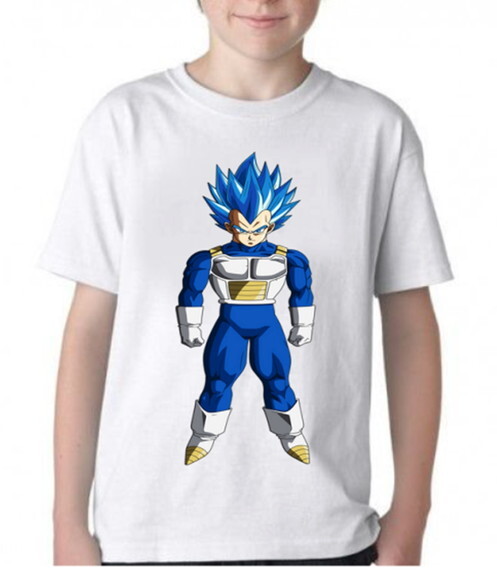 Camiseta Para Menino Tema Dragon Ball Vejita