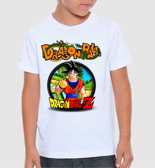 Camiseta para Meninos Tema Dragon Ball