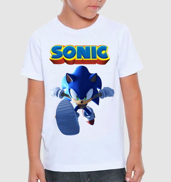 Camiseta para Meninos Tema Sonic