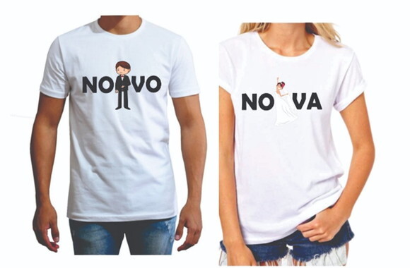 CAMISETA PARA NOIVO E NOIVA PROMOÇÃO